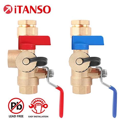 Itanso 34 Inch Ips Isolator Tankless Water Heater Service Valve Kit With Pressure Relief Valve