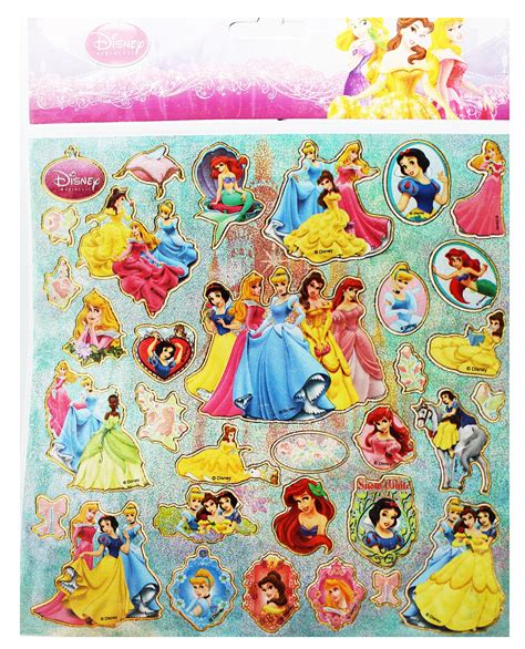 Disney Princess Assorted Characters Sticker Sheet 35 Stickers