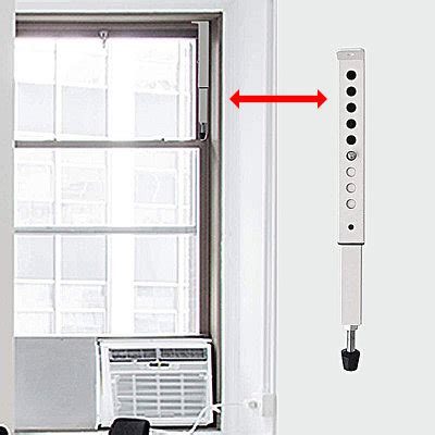 The smallest brackets have a 50 lbs support capacity. Portable Window AC Security - Air Conditioner Lock, Bars, Cage