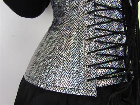 Custom Double Holo Overbust Corset Dotty After Midnight
