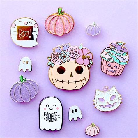 I Don’t Know About You But I Looooove The Pastel Halloween Enamel Pin Aesthetic 👻💗💕💕👻 Makers