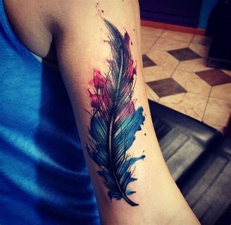 45 Awesome Feather Tattoo Ideas Feather Tattoos Watercolor Tattoo