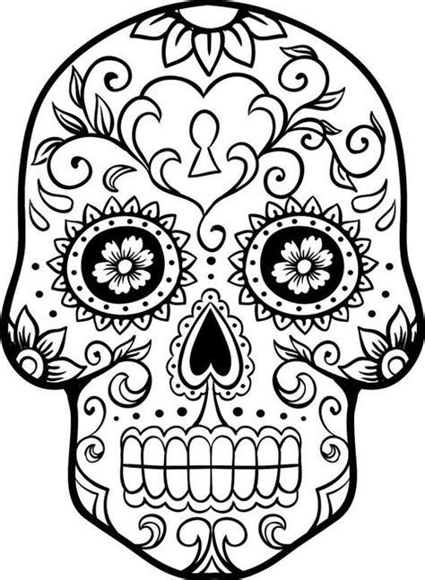 de los muertos sugar skull craft day   dead coloring page