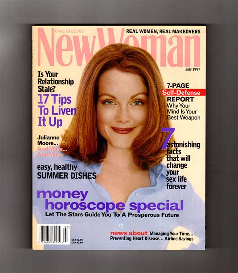 New Woman Magazine July 1997 Julianne Moore Cover Summer Dishes