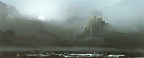 Misty Mountain Castle Wallpaper