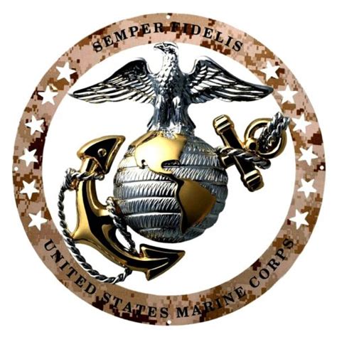 Usmc Desert Camo Officer Marine Corps Ega Insignia Large Wall Emblem Ebay