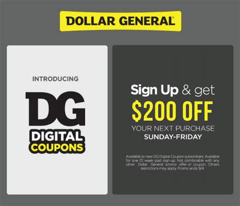 Coupons plus deals has a source of apply this dg digital coupon coupons discount code to get upto 50% off your first order. Dollar General Digital Coupons This Week: Get Up to $200 ...