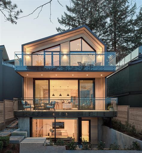 An Exterior Of Wood Siding Protects This Modern House In Canada