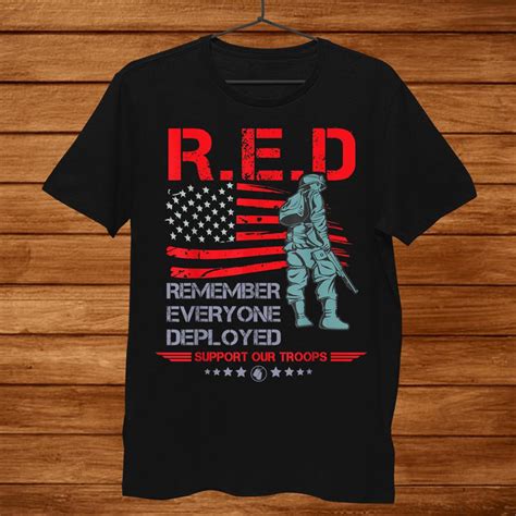 Red Friday Military Shirt Remember Everyone Deployed Shirt Teeuni