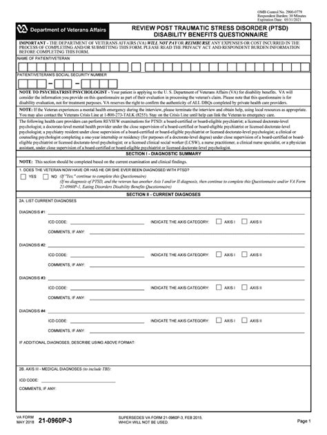 Va Form 21 0781 Printable