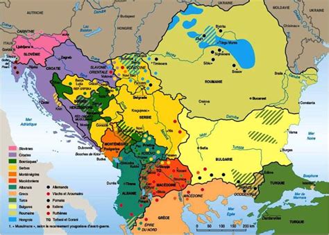 Langues Des Balkans Ex Yougoslavie Carte Europe Géographie