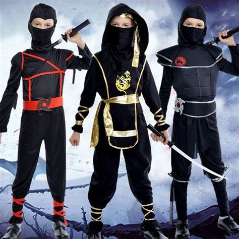 Boys Kids Children Ninja Assassin Japanese Samurai Warrior Fancy Dress