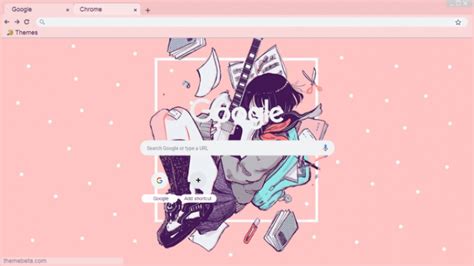 Aesthetic Anime Girl Chrome Theme Themebeta