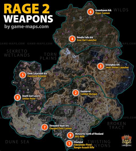 Weapon Locations In Rage 2 Map Game