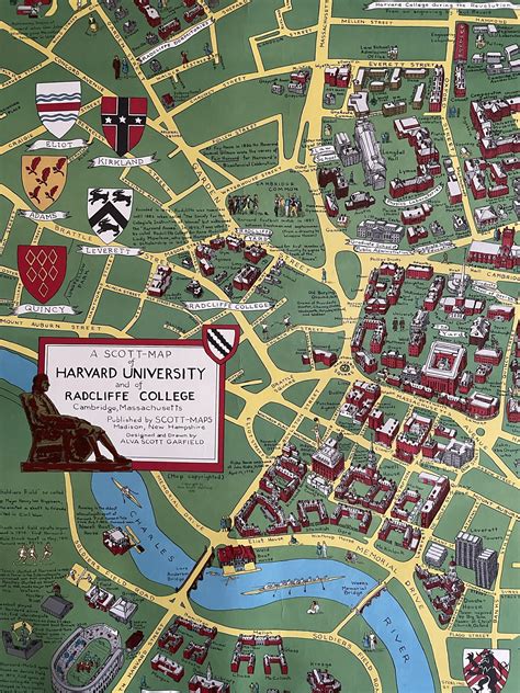 A Scott Map Of Harvard University And Of Radcliffe College By Alva