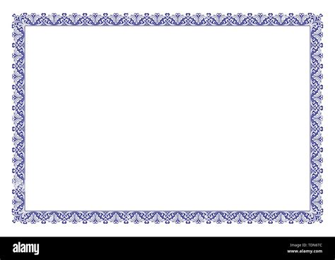 Blank Certificate Border Ready Add Text Stock Vector Image And Art Alamy