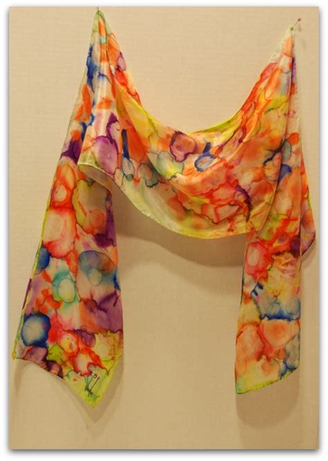 Fun Hand Painted Silk Scarves Using Permanent Markers