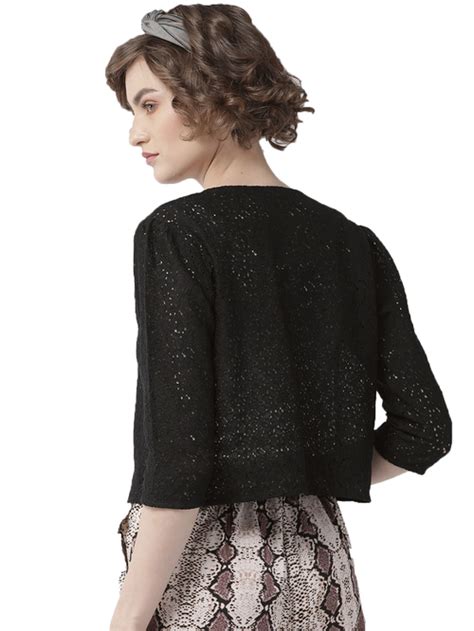 Buy Style Quotient Black Lace Shrug For Women Online Tata Cliq