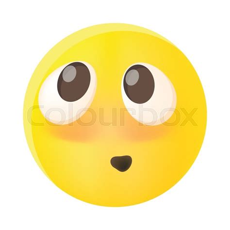 Embarrassed Emoticon With Flushed Red Cheeks Funny Emoji Faces Images