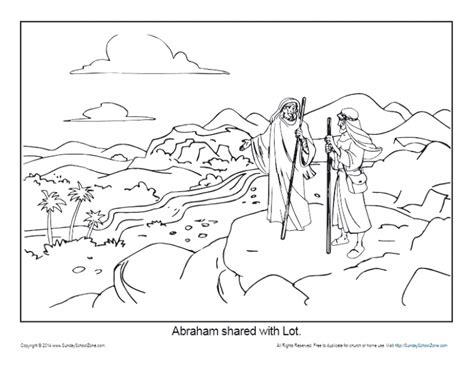 Abraham Coloring Page Printable Abram And Lot Separate