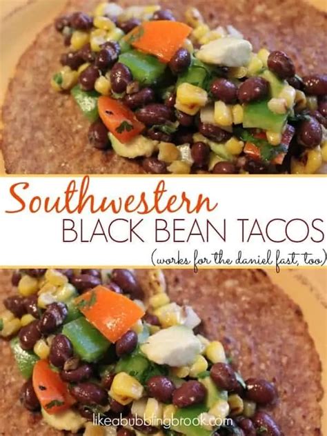 Southwestern Black Bean Tacos Recipe