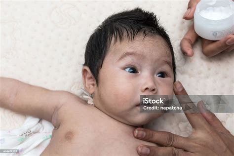 Mother Creaming On Face Baby Stock Photo Download Image Now Asia