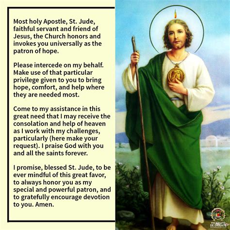 Prayer To Saint Jude Thaddeus Most Holy Apostle St Jude Faithful