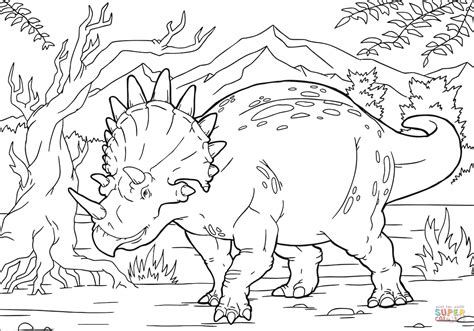Ausmalbild: Triceratops | Ausmalbilder kostenlos zum ausdrucken