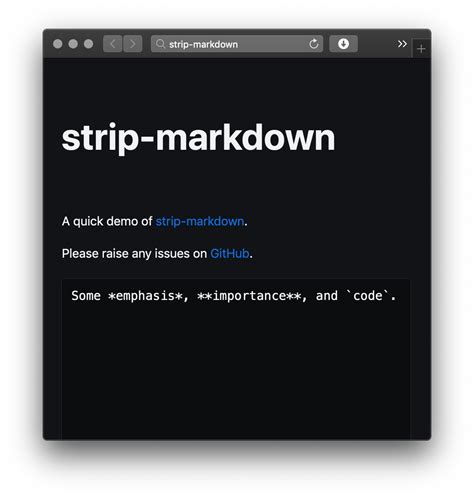 Strip Markdown