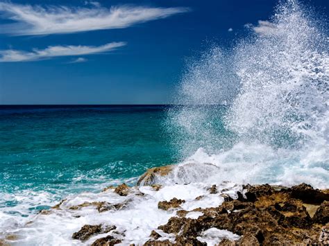 Sea Coast Sea Stones Waves Costa Rica Mexico Desktop Wallpapers Hd