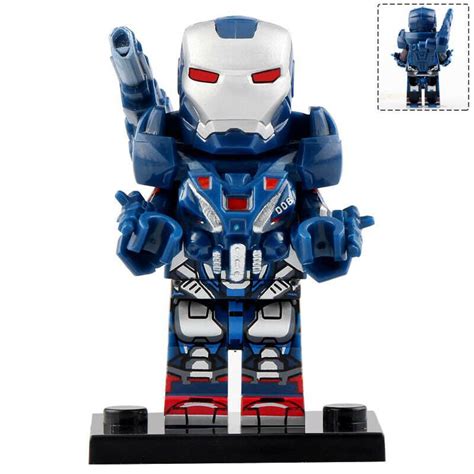 Minifigure Iron Patriot War Machine Marvel Super Heroes Compatible Lego