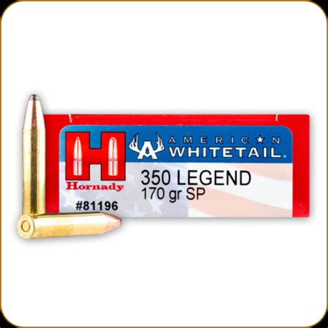 Hornady 350 Legend 170 Gr American Whitetail Soft Point 20ct