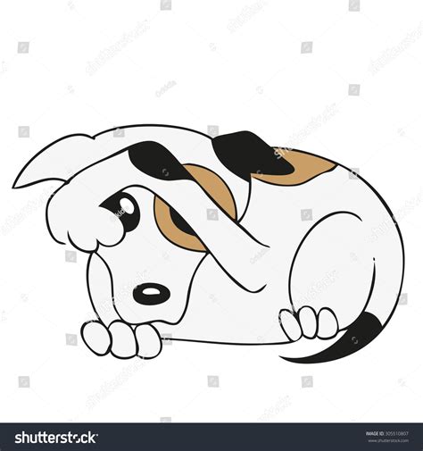 Sad Dog Stock Vector Royalty Free 305510807 Shutterstock