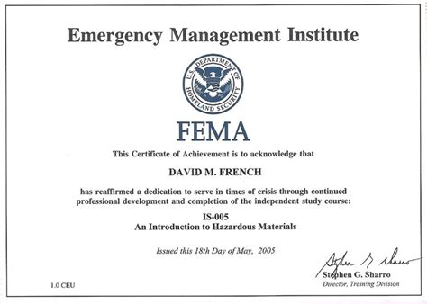 Check spelling or type a new query. 11 best FEMA Certificates images on Pinterest | Certificate, Emergency preparedness and Animais