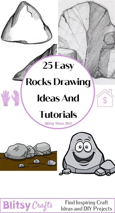 25 Easy Rocks Drawing Ideas How To Draw Rocks