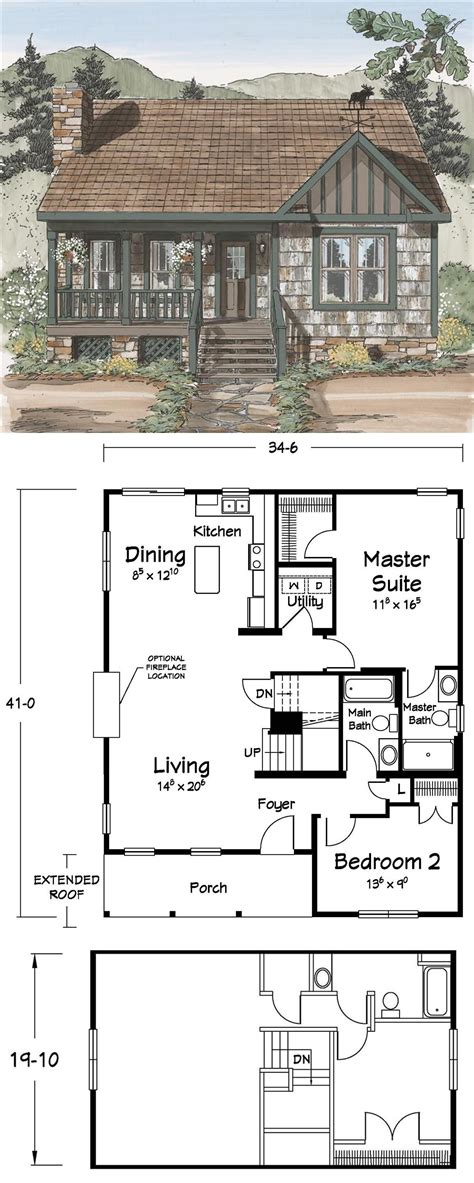 Small House Plans For Seniors 2021 Cottage Plan Basement House Plans