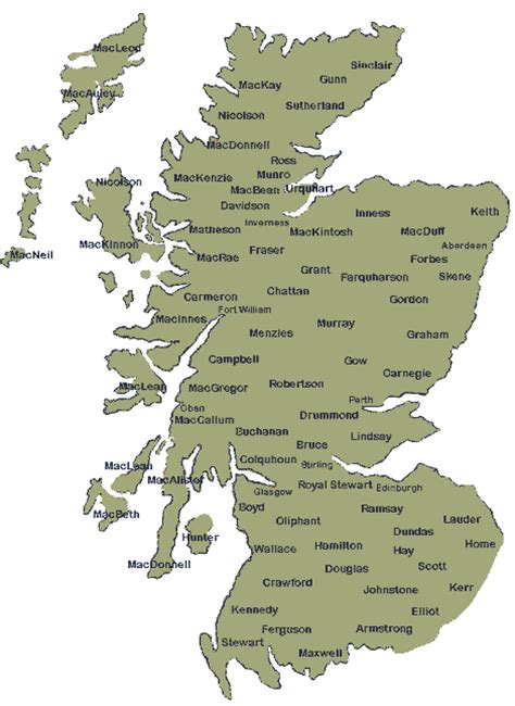 Map Of Scottish Clans Historycomestolife