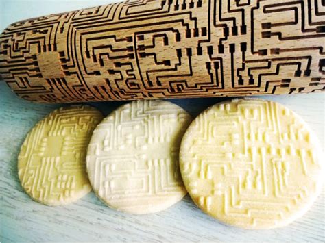 Microchip Embossing Rolling Pin Laser Engraved Rolling Pin Etsy