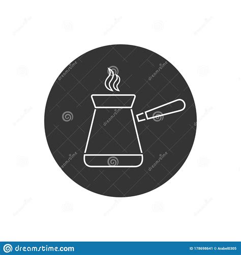 Jezve Turkish Coffee Pot And Coffee Cup Flat Vector Illustration