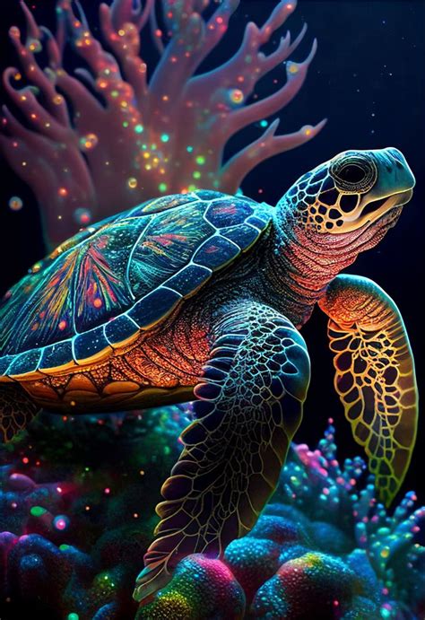 Magical Turtle Sea Turtle Artwork Turtle Painting Turtle Wallpaper