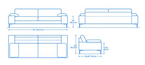 Sofas Couches Dimensions And Drawings Dimensionsguide