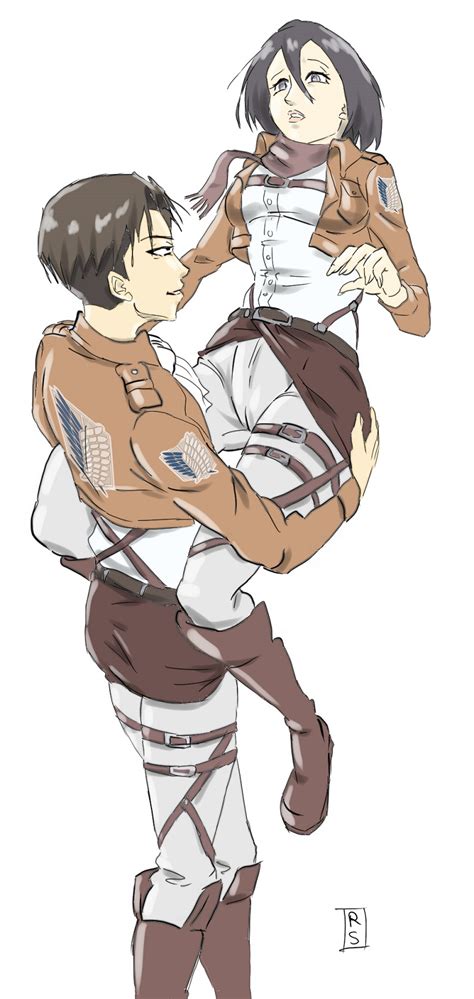 levi and mikasa by jira89 on deviantart