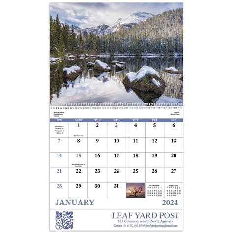 Custom Landscapes Of America English Spiral Calendars X30181
