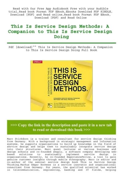 Pdf Download This Is Service Design Methods A Companion To This Is