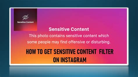 How To Get Sensitive Content Filter On Instagram Youtube