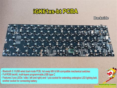 Hot Swap Pcb Igk X Hot Swappale Mechanical Keyboard Pcb Rgb Backlit