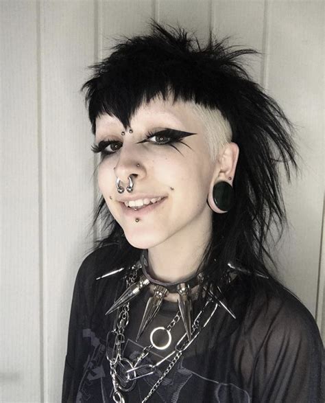 Top Notch Goth Women Hairstyle Side Shave