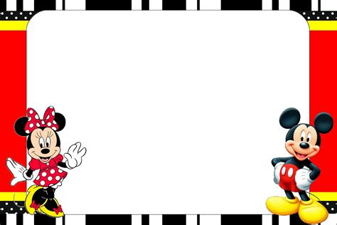 Mickey And Minnie Party Kit With Invitations Labels And Images