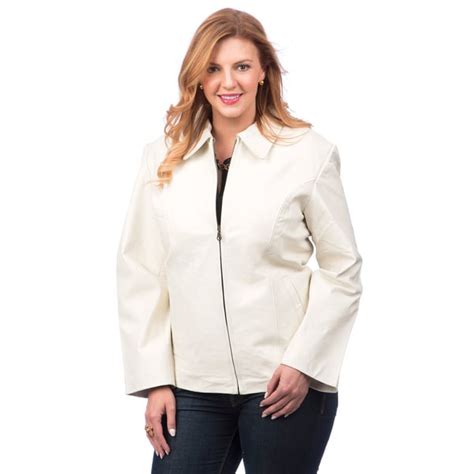 Shop Womens White Leather Jacket With Zip Out Liner Free Shipping