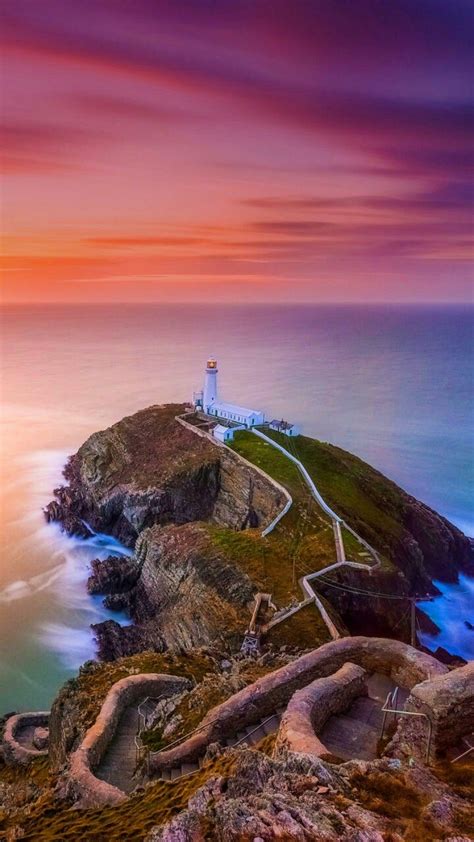 South Stack Lighthouse Wales Beautiful Places Nature Scenery